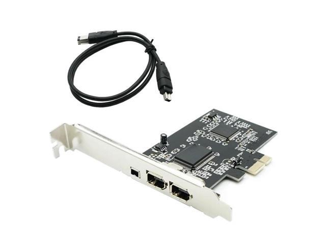 FOR PCIe with 6Pins PCI-E FIREWIRE 400 IEEE 1394 CARD VIA CHIPSET WORK WIN7 pci-e to 1394 a b WITH CABLE