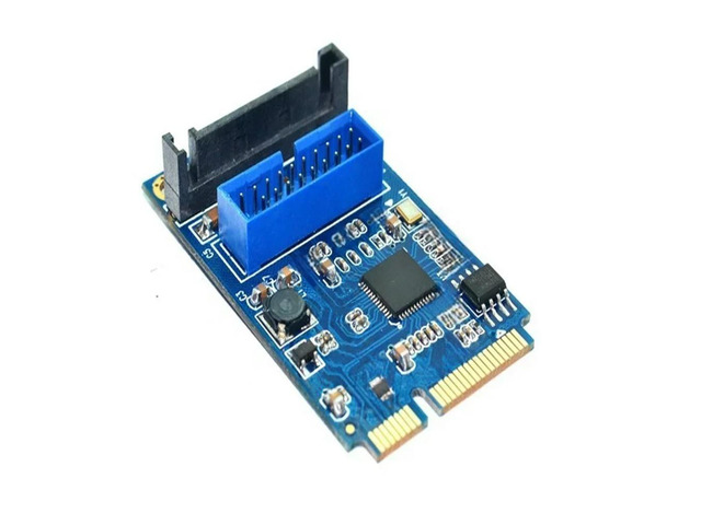 FOR MINI PCI-E to USB3.0 adapter MINI PCIE to 20PIN 19pin USB3.0 expansion card