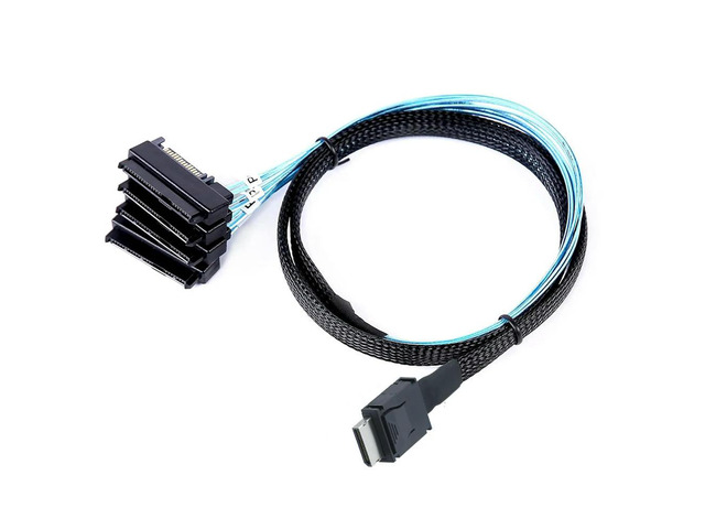 FOR MINI SAS SFF-8611 PCIe 4I STR to SFF-8482 2 in 1 Connector 4X SAS 29Pin with SATA 15PIN Power for SSD Data Adapter Cable