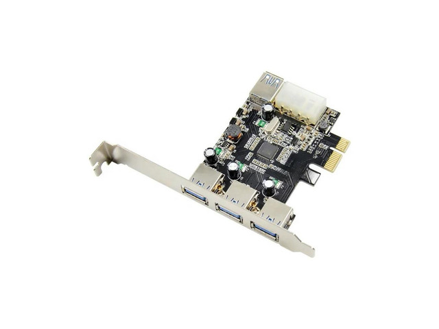 FOR SuperSpeed PCI-E to 4 Port 3+1 USB 3.0 Expansion Card USB 3.0 PCIE Card Chip