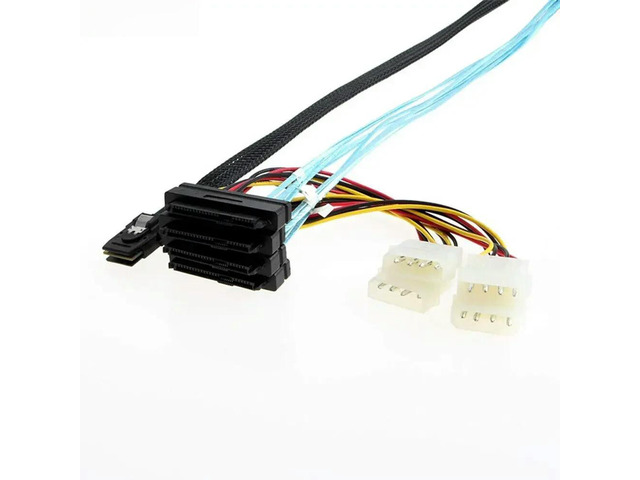 FOR MINI SAS SFF-8087 to 4 Ports MINI SAS SFF-8482 server Adapter Cable with POW
