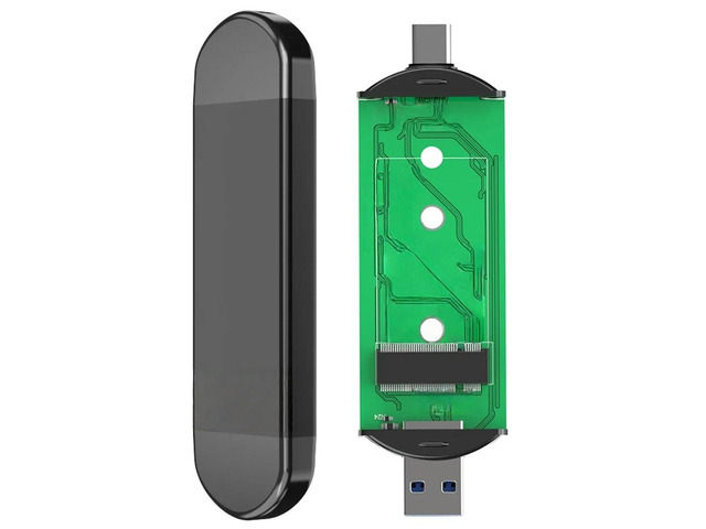 FOR M.2 SATA Hard Drive Box USB/Type-C 2 in 1 Hdd Solid State Case B Key/B & M K