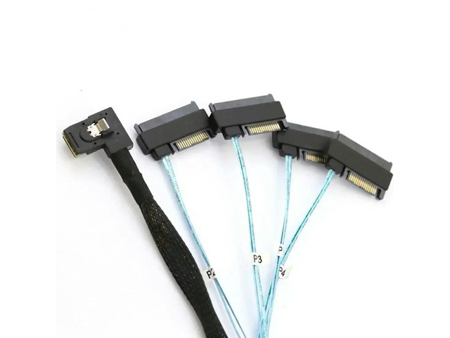 FOR Right-Angle Mini SAS SFF-8087 to 4-Port SAS SFF-8482 HDD Hot-Swap Hard Drive