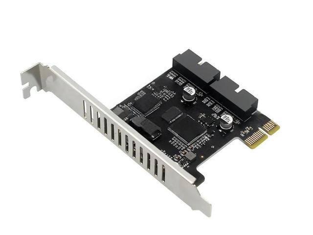 FOR Super Speed Pcie To 2 Port 19Pin USB 3.0 Riser Card PCI-e To Dual Internal 20Pin PCI Express Card Converter Adapter for Computer