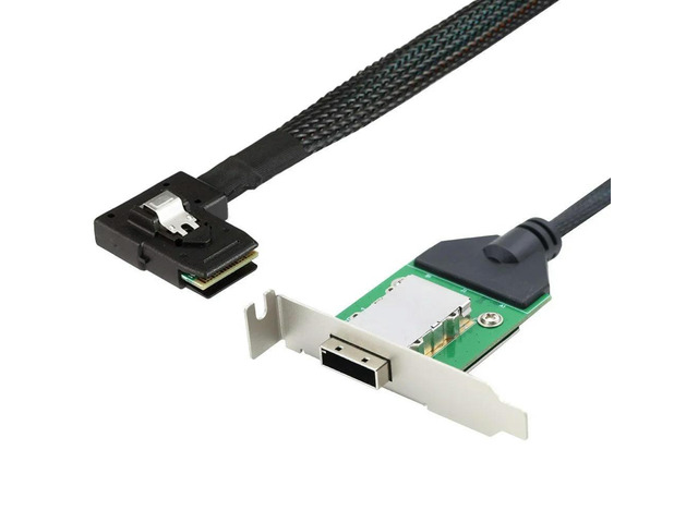 FOR Mini SAS 8087 Left Bend to HD SFF-8088 Female Server Adapter Card Conversion