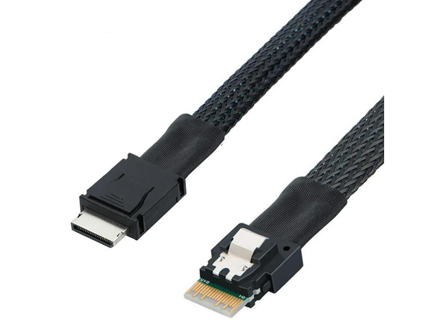 FOR PCIe 4.0 x4 SFF-8654 4i to SFF-8611 4i Cable, High Speed Slim SAS to Adapter for NVMe SSD Server GPU Workstation