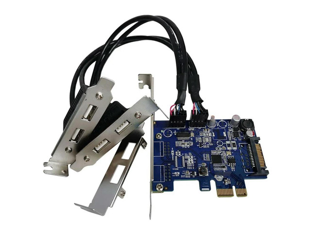 FOR PCIe 2 ports usb internal 2 port 9pin 9-pin USB2.0 expansion card usb WIFI PCI-E adapter converter card
