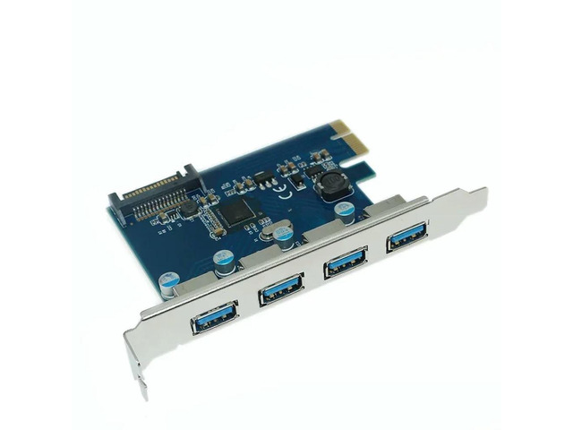 FOR PCIE TO 4 Port USB 3.0 PCI-e Adapter PCI Express USB 3.0 4 port HUB 5.0Gbps 