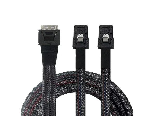 FOR High-Speed PCIe SFF-8611 to Dual 8I SAS SFF-8087 Cable Bundle for Servers