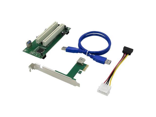 FOR Desktop PCI-Express PCI-e to PCI Adapter Card PCIe to Dual Pci Slot Expansion Card USB 3.0 Add on Cards Convertor