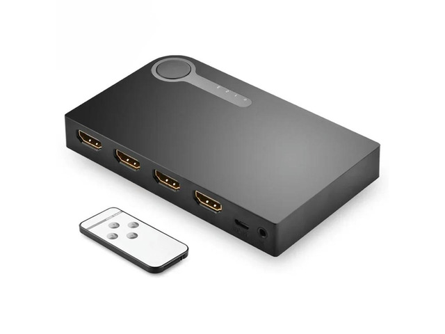 FOR HDMI Splitter 3 Port Hub Box Auto Ultra HD 4K x 2K 3D 1080p HD Switch 3 In 1 Out Switcher With Remote Control Power Adapter