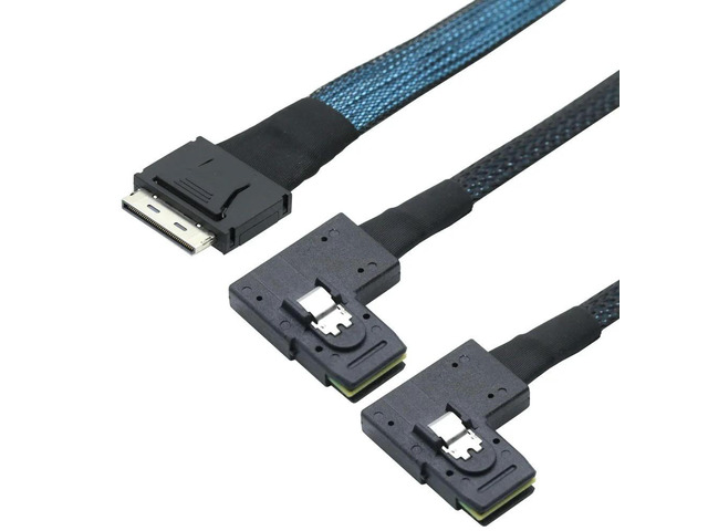 FOR PCIe to Dual 8I SAS SFF-8087 Left Angle Server Cable Bundle for Efficient Da