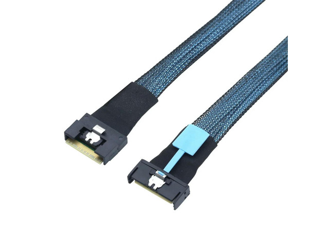 FOR PCI-E 5.0 Mini Cool Edge IO MCIO 74Pin to SAS SFF-8654 8i 74Pin 4.0 24 Gbps 