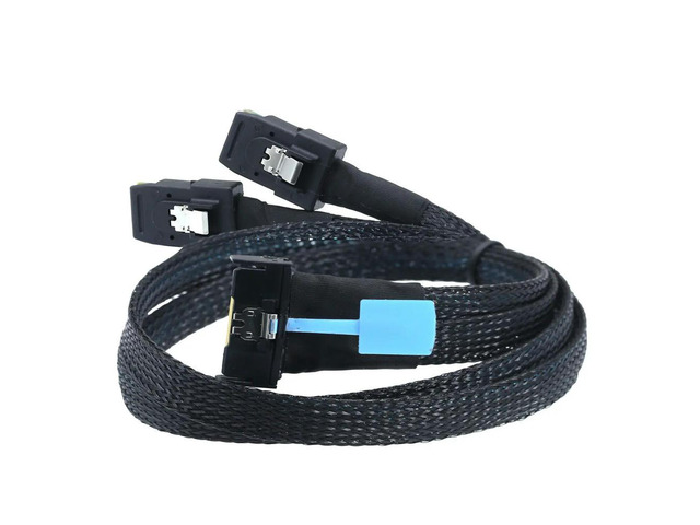 FOR PCI-E 5.0 MCIO 8XSFF-TA-101674P TO 2X 36P Mini SAS SFF-8087 Extension Cable 