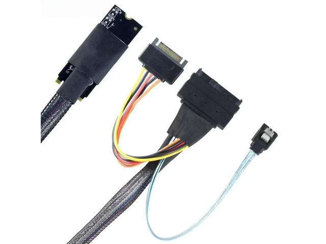 FOR M. 2 SFF-8643 to U.2 SAS SFF-8639 with SATA 15P and 7P Server Adapter Cable