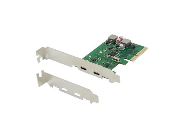 FOR PCI-E 2 Port USB3.1 Type-C Expansion Card 5Gbps Dual Type C Adapter Self Powered PCIe USB3.0 Converter ASM1142 Chipset