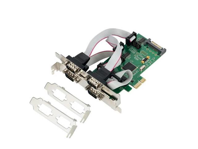 FOR 4 Port rs-232 to Pcie controller card 4 DB-9 serial rs232 ports pcie controller card WCH384Lchipset support 10