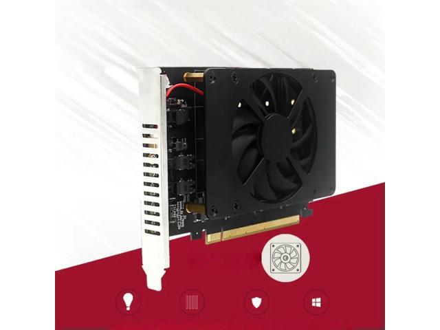 FOR PCI-E Signal Split Array Card with 4 M.2 NVME Disk Array for SSD - High-Speed Data Transfer and Efficient Cooling fan