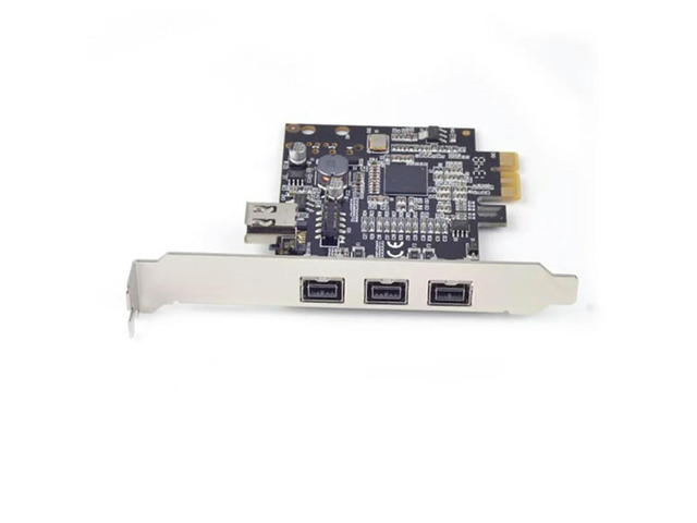 FOR PCIE Combo 3x 1394b + 1x 1394a Firewire Ports PCI-Express Controller Card, 1394 card TI Chipset XI02213, 8 7