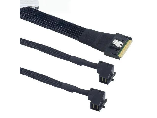 FOR Mini SAS slim SFF-8654 8i 4.0 To 2 Ports SAS HD SFF-8643 connection Cable