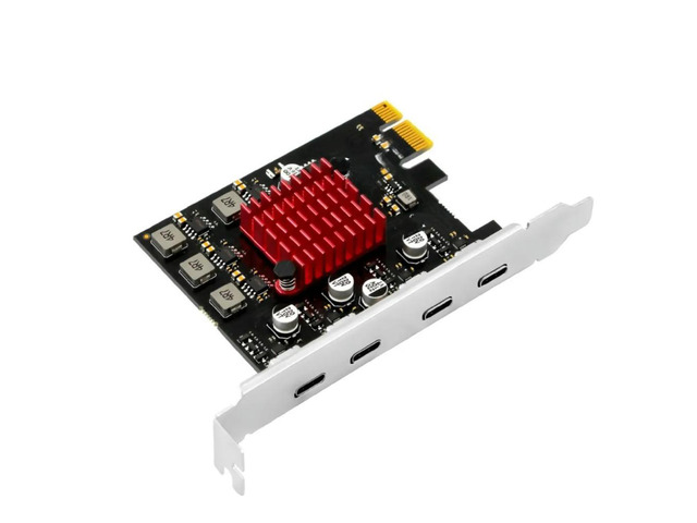 FOR Pci-E to dual Type-C USB3.1 Expansion Card 4 Port 5Gbps High-Speed Type C Ad