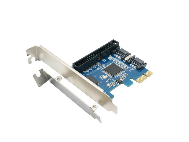 FOR Desktop PCI-E to SATA2.0 card PCIe to dual SATA + IDE 40pin hard disk controller adapter