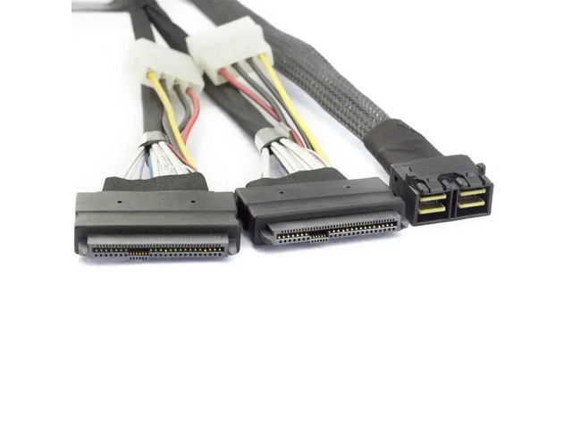 FOR 2 Ports MINI SAS SFF-8643 4I to 2 Ports SAS 8639 with POWER server Adapter c