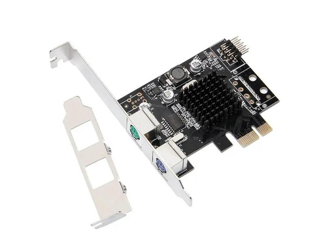 FOR PCIE to 2xPS2 PS/2 Port For PC Keyboard Mouse Adapter Card