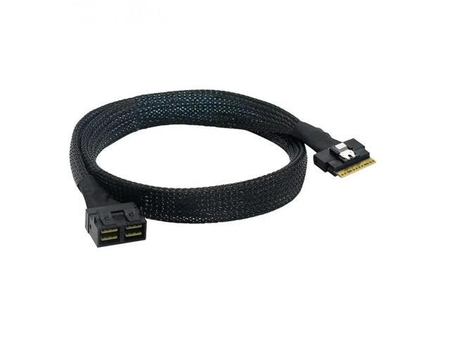 FOR MINI SlimSAS SFF-8654 8i 4.0 to 2Ports SAS SFF-8643 Server Connection Cable