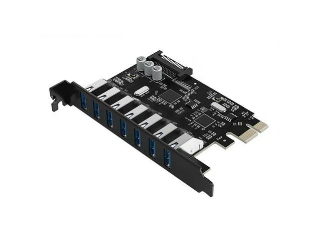 FOR USB 3.0 7 Port PCI-E Express Card Sata to 15 Pin High Speed Extender Adapter Card Power Connector