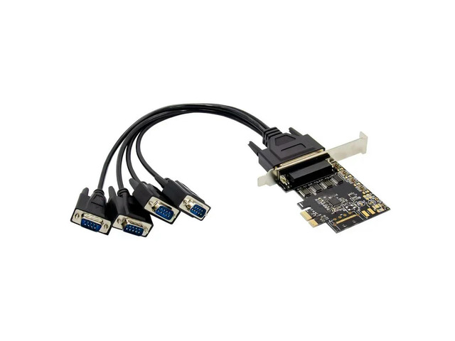 FOR PCIE AX99100 4S DB9 RS232 Serial Port Card Controller Card PCI Express asix
