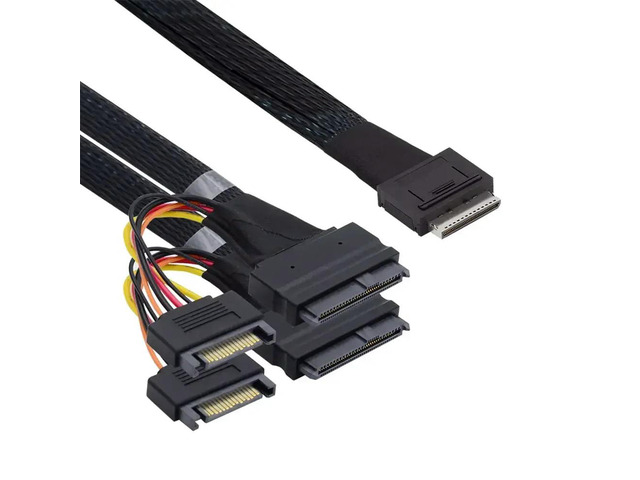 FOR SFF-8611 8I to 2 Ports SFF-8639 U.2 with 15P SATA Connectors for Efficient Server Data Transfer