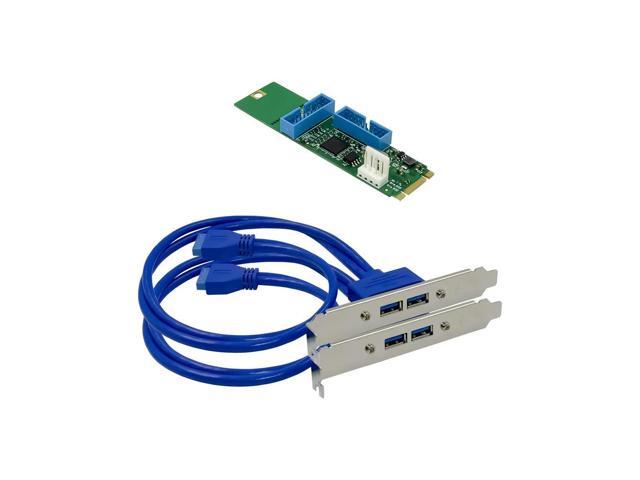 FOR NGFF M.2 b+m key to 4-ports USB 3.0 Adapter Converter Card dual 19Pin 20Pin usb3.0 NEC720202 chipset M2 Expansion Bracket