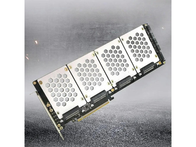 FOR 4 Port U.2 NVME SSD Adapter Card Motherboard Support PCIe X4x4x4x4 Bifurcation U.2 PCIe Adapter for PC
