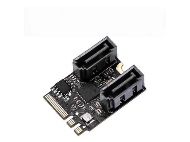 FOR M.2 ngff to sata 3 adapter card A Key and E key to 2 Ports SATA 6Gb/s adapter card 2230mm size free driver