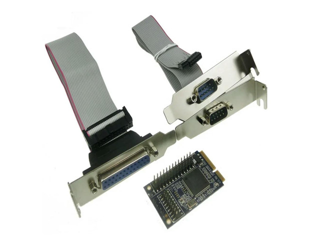 FOR MINI PCI-e adapter to RS232 serial and parallel transfer COM mini pcie paral