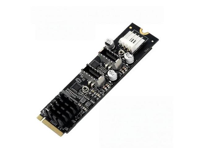 FOR M.2 (M key) to 2 Ports Type-c Host Controller Card 10 Gbps USB 3.2 Gen2 USB C