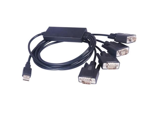 FOR FTDI CHIP 4 Port USB to Serial RS232 DB9 Adapter Cable