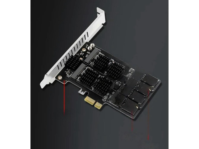 FOR M.2 NGFF B-Key to 5 Ports SATA3.0 Expansion Card with JMB575 Chipset for SAT