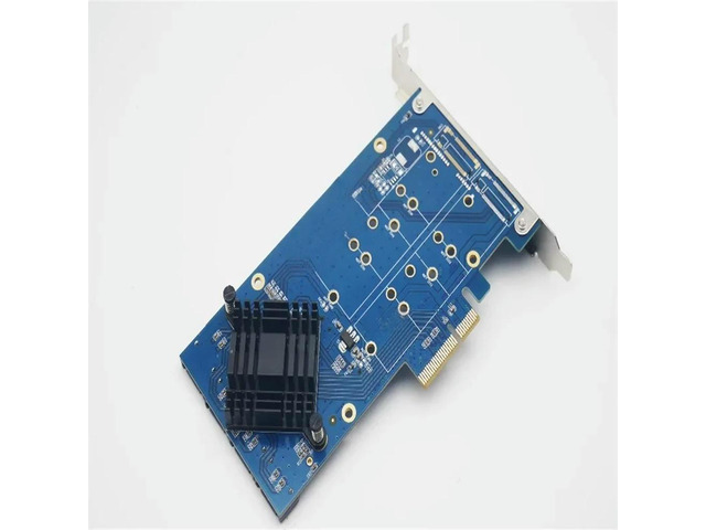 FOR Quad SATA 3.0 Port PCI-e Card HyperDuo 4 Ports SATA 6Gbps 3.0 SSD HDD PCI Express card Built RAID0 Expanding heat sink