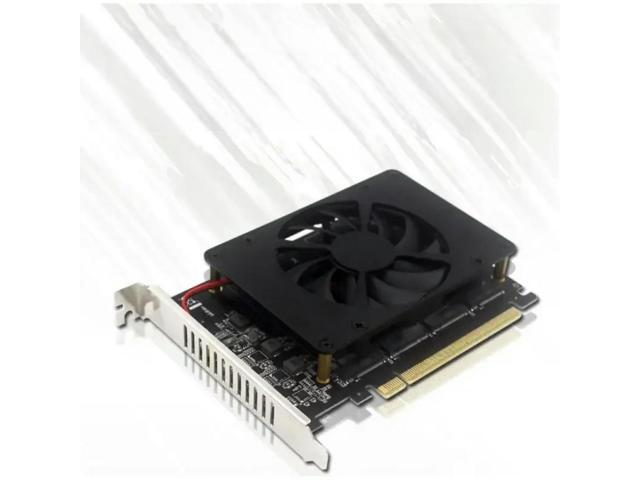 FOR PCI-EX16 NVME M.2 MKEY SSD Array Expansion Adapter Motherboard PCI-E Split Card 4-disk SSD Array Card With Cooling Fan