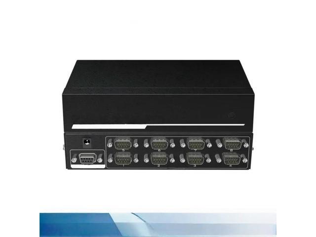 FOR RS232 splitter 8 port Divider DB9 Serial RS232 Data Transfer Protocol COM with Power Adapter RS-232 female to male Converter