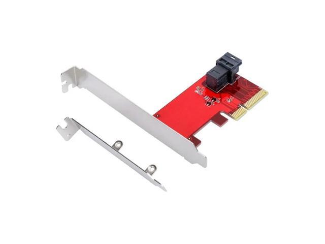 FOR PCIe 4X NVMe U.2 SSD Adapter PCI-Express to SFF-8643 with SFF-8639 Gen3/4 MiniSAS Cable UEFI WIN10 Support PCIE3.0