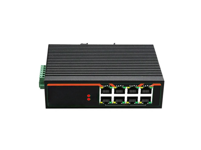 FOR 8 Ports Industrial Fast Ethernet Switch 10/100Mbps POE Network Switch DIN Ra