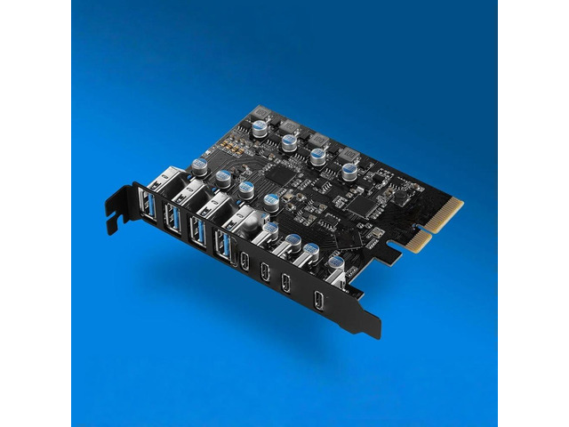 FOR High-speed 20Gbps PCIE X4 to USB 3.2 Expansion Card for Desktop - 4 Type-A and 4 Type-C USB Ports