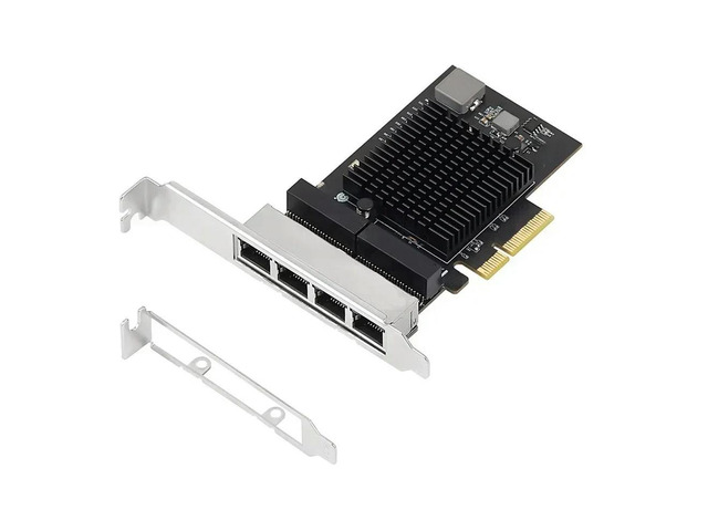 FOR 2.5G/1G 4 Port PCIe RJ45 Lan 10/100/1000/ 2500Mbps Chip Quad Server Network Card 2.5 Ethernet Wired Game NIC