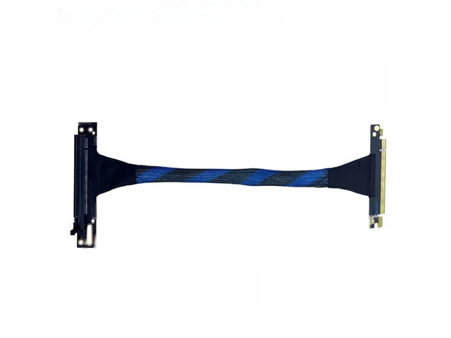 FOR PCIE 4.0 X16 Graphics Card Extension Cable with 90 Degree Connector and Brai
