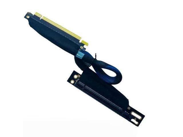 FOR PCI-E 4.0 X16 Extension Cable for Graphics Card with Braided Sleeve and Cable Management Tube gen4 Right side mesh 90 degree