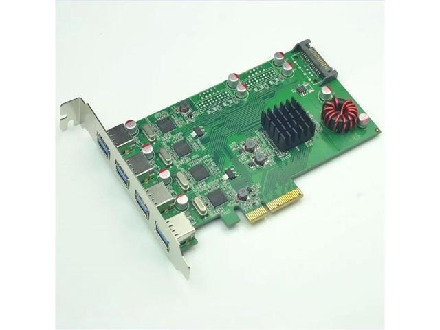 FOR 20Gbps PCI-E 2.0 X4 4 Port USB3.0 Expansion card 4 ASM1042A Chipset+P17C9X2G608 Chip Pci express Industrial camera