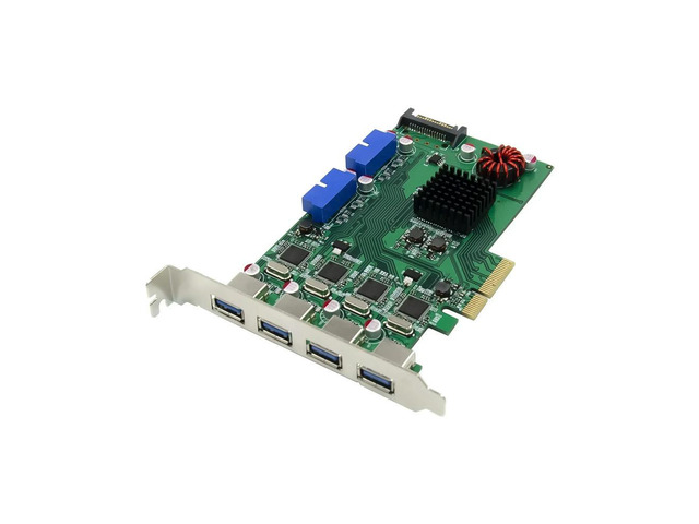 FOR 20Gbps PCI-E 2.0 X4 8 Port USB3.0 Expansion card DUAL ports 19pin ASM1042 Ch